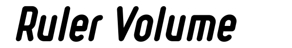 Ruler Volume font preview